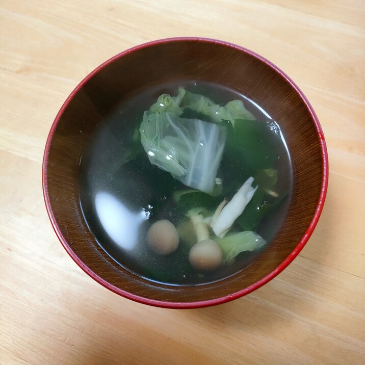 白菜としめじのスープ